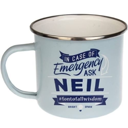 Enamel Personalised Coffee Mug Neil Mugs FabFinds   