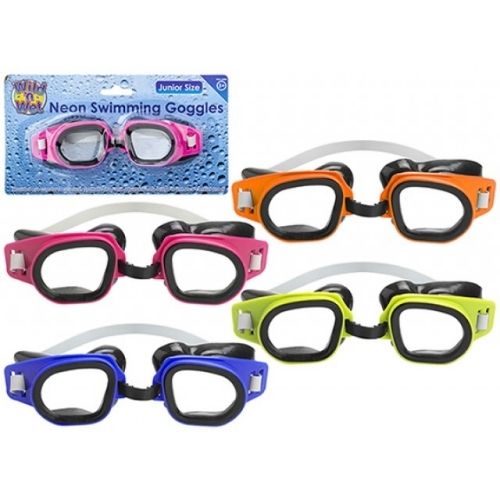 Neon Swimming Goggles Junior Size Assorted Colours Swimwear PMS   