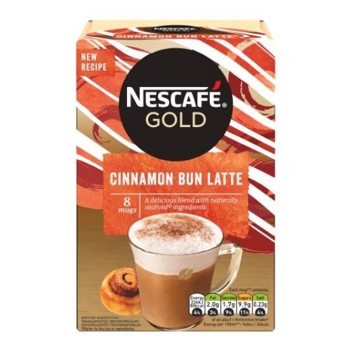 Nescafe Cinnamon Bun Latte Instant Coffee 8 Pack Coffee Nescafé   