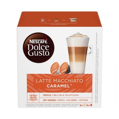 Nescafe Dolce Gusto Latte Macchiato Caramel 16 Pack Coffee Nescafé   