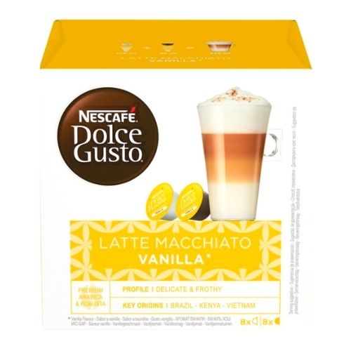 Nescafe Dolce Gusto Latte Macchiato Vanilla 16 Pods Coffee Nescafé   
