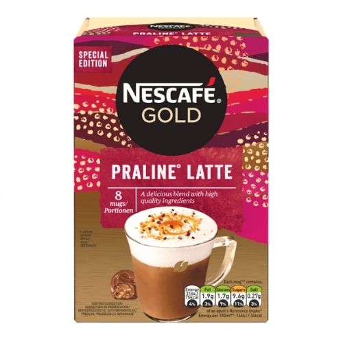 Nescafe Gold Praline Latte 8 Pack Coffee Nescafé   