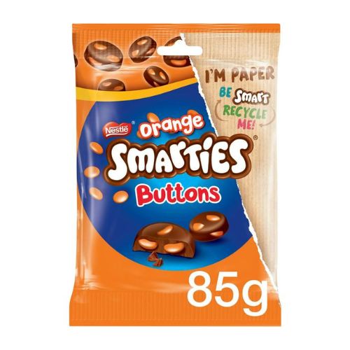 Nestle Orange Smarties Buttons 85g | FabFinds