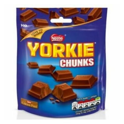 Nestle Yorkie Milk Chocolate Chunks 100g Chocolates Nestle   