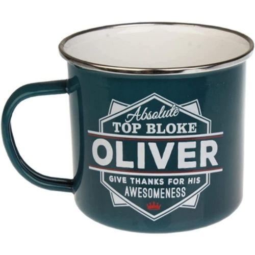 Enamel Personalised Coffee Mug Oliver Mugs FabFinds   