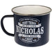Enamel Personalised Coffee Mug Nicholas Mugs FabFinds   