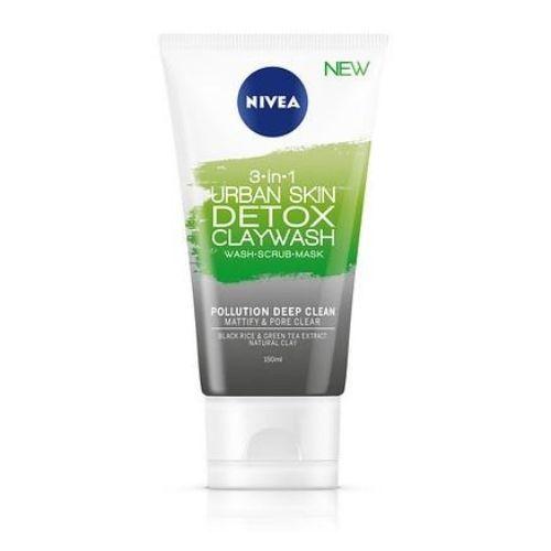 Nivea 3-in-1 Urban Skin Detox Clay Wash 150ml Face Wash & Scrubs nivea   