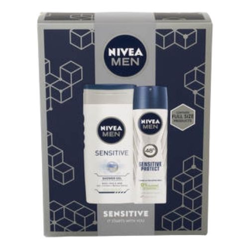 Nivea Men Sensitive Shower Gel and Deodorant Gift Set Gift Sets nivea   