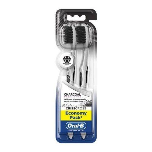 Oral-B Charcoal Sensitive Crisscross Toothbrushes Pack Of 2 Toothbrushes Oral-B   