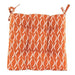 Square Orange and White Printed Seat Pad Cushion 40cm x 40xm Cushions FabFinds   