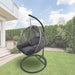 Orlando Grey Hanging Egg Chair 193cm Garden Decor FabFinds   