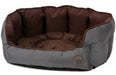 Petface Waterproof Oxford Oval Bed Small - Chocolate Dog Beds FabFinds   