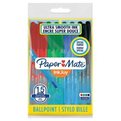 Paper Mate Ink Joy Medium Ballpoint Pens 15 Pk Pens paper mate   