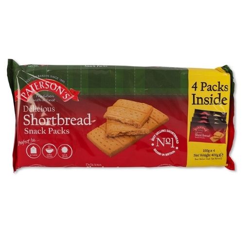 Paterson's Shortbread Snack Packs 400g Biscuits & Cereal Bars Paterson's   