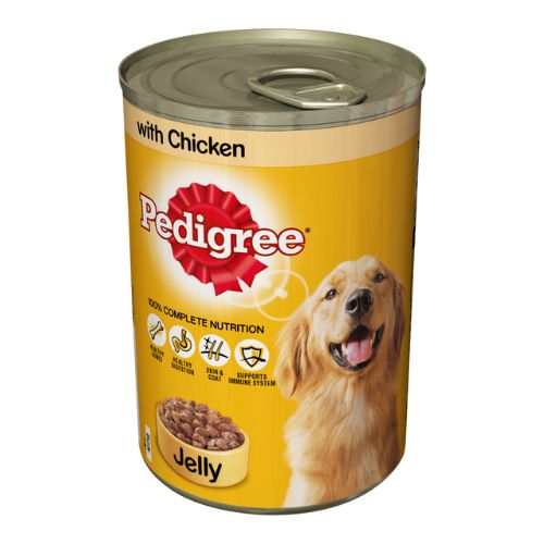 Pedigree Chicken In Jelly Tinned Wet Dog Food 385g Dog Food Pedigree   