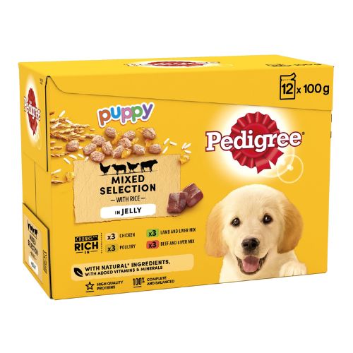 Pedigree Puppy Wet Dog Food Mixed Selection 12 Pack 1.2kg Dog Food & Treats Pedigree   