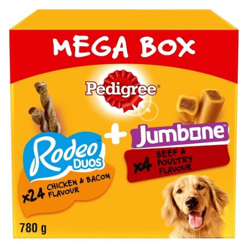 Pedigree Rodeo & Jumbone Mega Box 780g Dog Treats Pedigree   