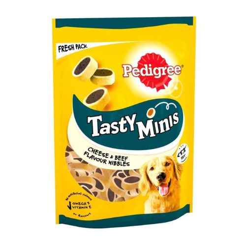 Pedigree Tasty Minis Beef and Cheese Flavour 140g Dog Food & Treats Pedigree   
