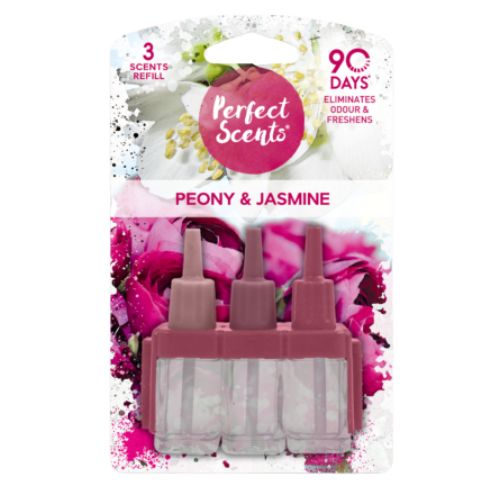 Perfect Scents Peony & Jasmine Air Freshener Refill 3 Pk 20ml Air Fresheners & Re-fills Perfect Scents   