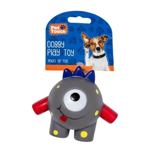 Pet Touch Squeaky Alien Dog Toy Assorted Colours Dog Toys Pet Touch Grey  