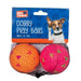 Pet Touch Doggy Play Balls Assorted Neon Colours 2 Pk Dog Toys Pet Touch Orange & Pink  