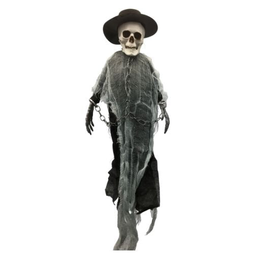 Black Top Hat Ghost Skeleton Halloween Decoration 40cm Halloween Decorations FabFinds   