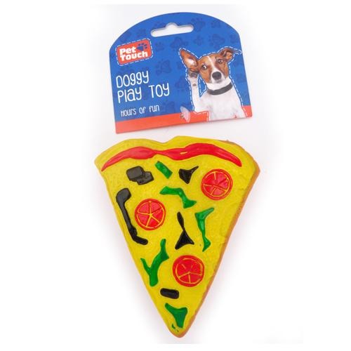 Pet Touch Food Shaped Squeaky Dog Toys Assorted Dog Toys Pet Touch Pizza  