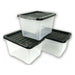 28 Litre Plastic Storage Box with Lid - Set of 3 Storage Boxes FabFinds   
