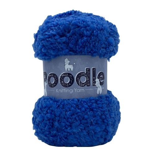 Poodle Knitting Yarn 200g Assorted Colours Knitting Yarn & Wool FabFinds Cobalt  