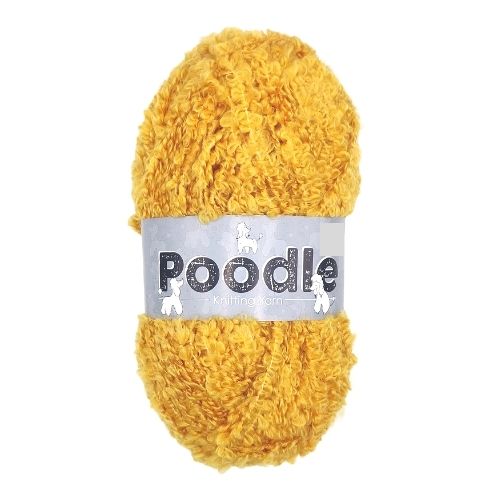 Poodle Knitting Yarn 200g Assorted Colours Knitting Yarn & Wool FabFinds Mustard  