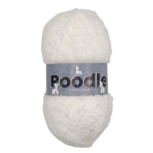 Poodle Knitting Yarn 200g Assorted Colours Knitting Yarn & Wool FabFinds White  