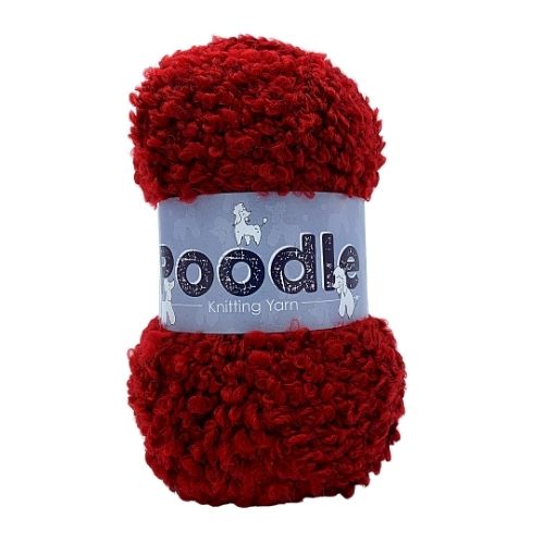Poodle Knitting Yarn 200g Assorted Colours Knitting Yarn & Wool FabFinds Wine  