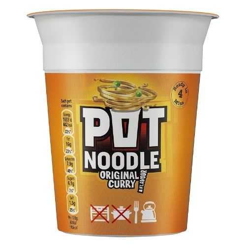 Pot Noodle Original Curry 90g Pasta, Rice & Noodles Pot Noodle   