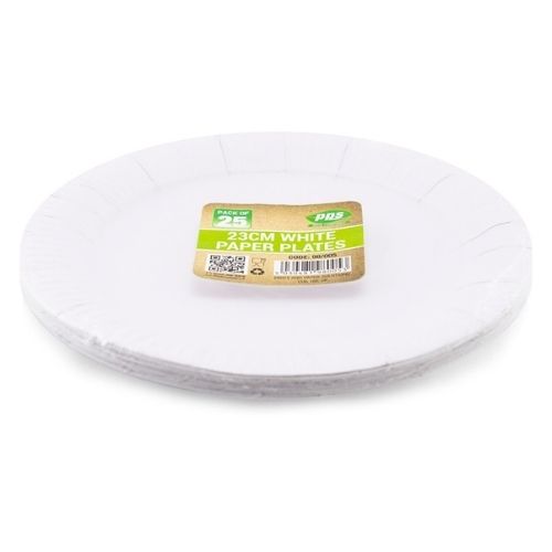 White Paper Plate 18cm 35 Pk Plates FabFinds   