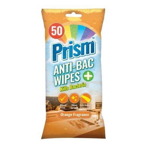 Prism Anti-Bac Wipes Orange 50's Kitchen & Oven Cleaners Prism   