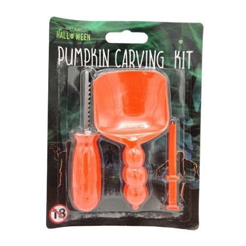 Pumpkin Carving Kit Assorted Colours Halloween Accessories FabFinds Orange  