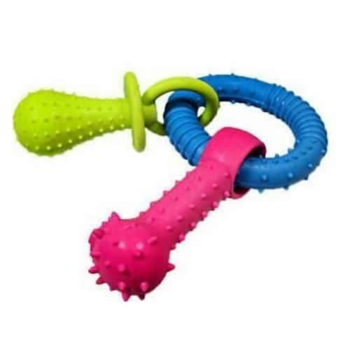 Pet Touch Puppy Chewable Dummy Toy With Ring Grip Dog Toys Pet Touch   