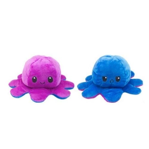 Reversible 2-in-1 Flip'Ems Plush Octopus Toy Assorted Colours Toys FabFinds Purple/Blue  