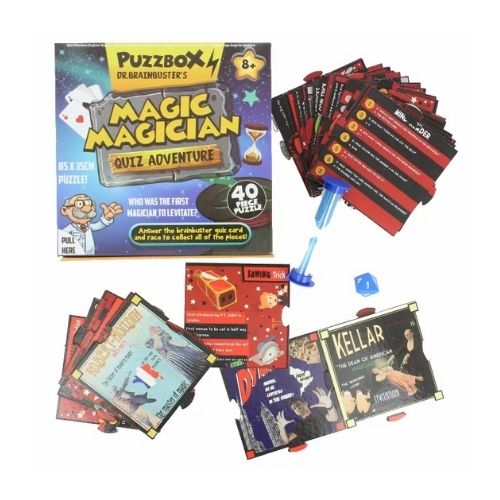 Puzzlebox Dr Brainbuster's Quiz Adventures Games & Puzzles Grafix Magic Magician  