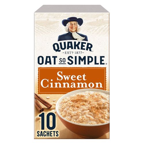 Quaker Oat So Simple Sweet Cinnamon 10 Sachets 330g Oats, Grits & Hot Cereal Quaker   