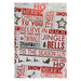 Red and Silver Foil Christmas Slogan Gift Wrap 3M Christmas Wrapping & Tissue Paper FabFinds   