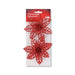 Christmas Glitter Clip Decorations 2 Pk Christmas Baubles, Ornaments & Tinsel FabFinds flower2-red  