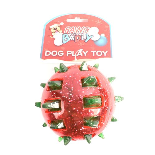 Paws Behavin' Badly Spikey Dog Play Toy Assorted Styles Dog Toy Paws Behavin' Badly Red Circle  