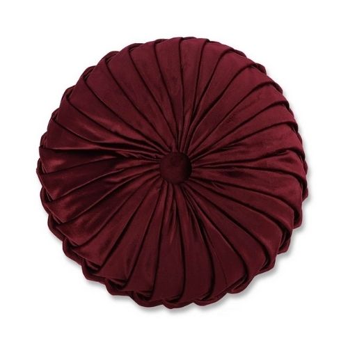 Home Collection Round Scatter Cushion 35cm x 9cm Cushions Home Collection Maroon  