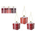 Red & White Christmas Presents Hanging Decorations 3 Pk Christmas Decorations Snow White   
