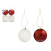 Red & White Large Baubles 10cm 4 Pack Christmas Baubles, Ornaments & Tinsel Snow White   