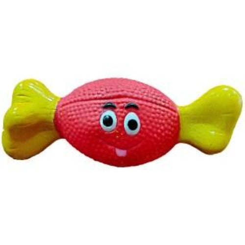 Pet Touch Squeaky Sport Bone Dog Toy Assorted Colours Dog Toys Pet Touch Red Rugby Ball  