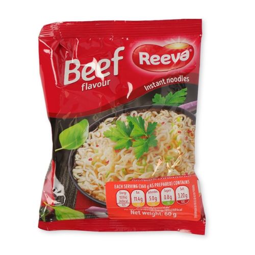 Reeva Instant Noodles Beef Flavour 60g Pasta, Rice & Noodles Reeva   