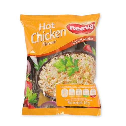 Reeva Hot Chicken Flavour Noodles 60g Pasta, Rice & Noodles Reeva   