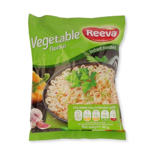 Reeva Instant Noodles Vegetable Flavour 60g Pasta, Rice & Noodles Reeva   